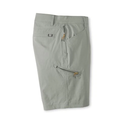 FIELD &STREAM MEN'S SLINGER NYLON PERFORMANCE FISHING SHORTS SIZE 34 LIGHT GRAY