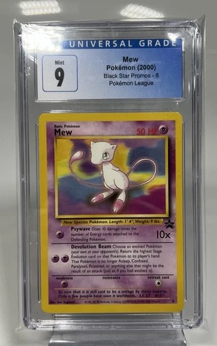 MEW BLACK STAR PROMO #8 Blue Label CGC 9 MINT POKÉMON LEAGUE WOTC Year 2000 🔥