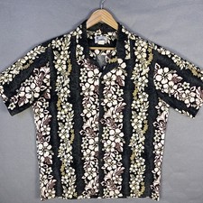 VTG High Seas Hawaii Aloha Shirt Mens XL Floral Hibiscus Cotton USA Made