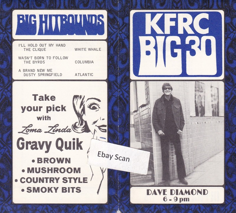 KFRC San Francisco Top 40 Radio Music Survey #178 11-5-69  Dave Diamond
