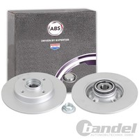 2X A.B.S. Bremsscheiben 249Mm Hinten Passend FüR CitroËN C3 C4 DS3 DS4 DS DS