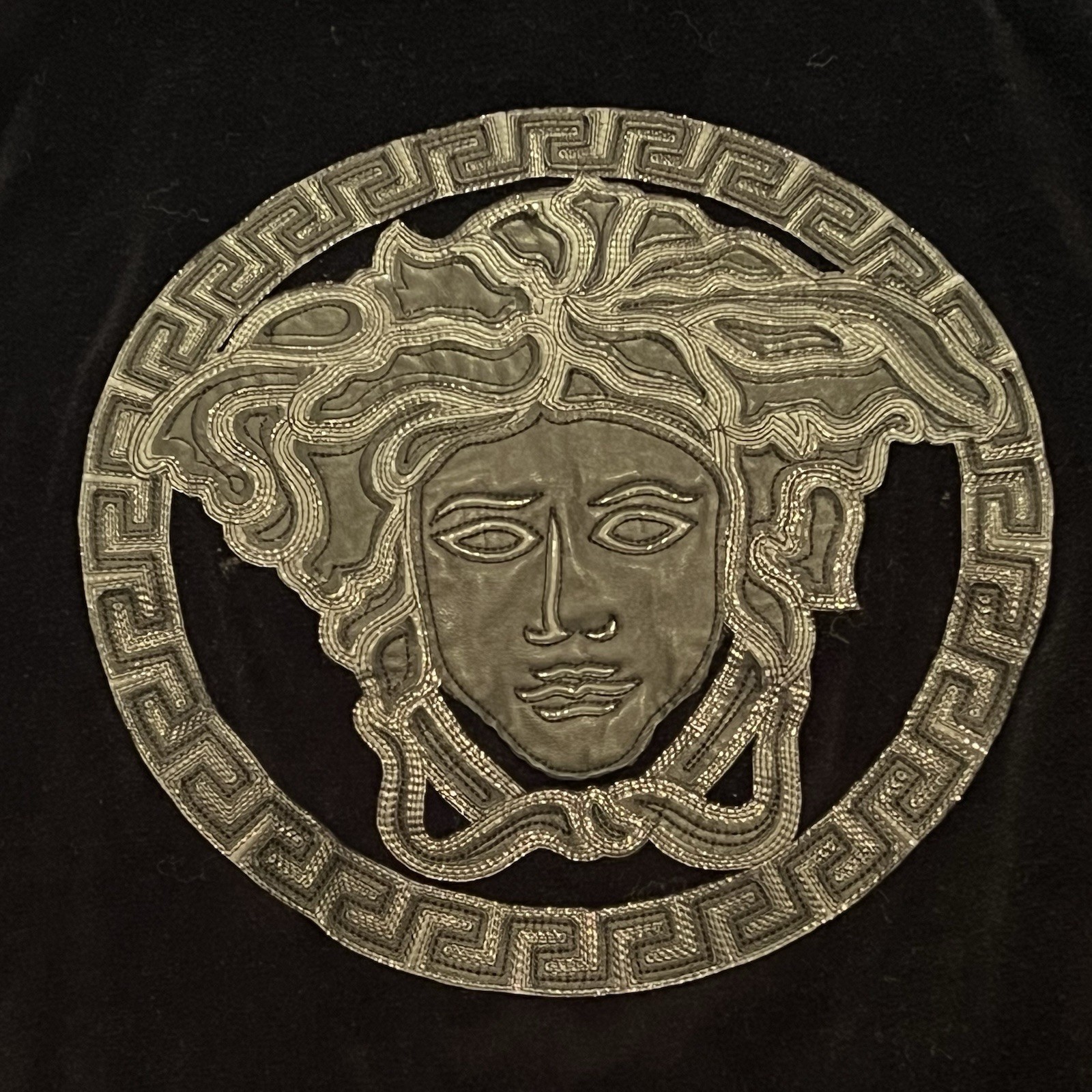 Versace Velour Lightweight Jacket Embroidered Med… - image 3