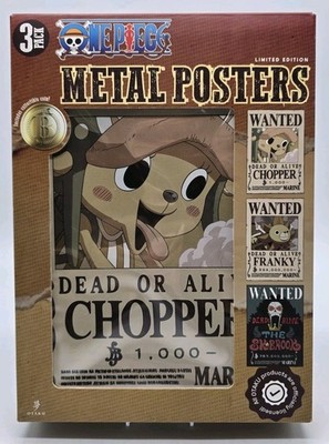 One Piece Wanted Poster Limited Edition Metal Posters 3 Pack