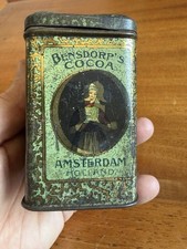 Vintage Tin Box Dutch Bensdorp’s Cocoa Amsterdam tin early 1900s