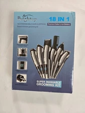 New Brightup Men's Rechargeable Hair Clippers 18-1 Super Beard Grooming Kit