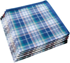 Mens Cotton Handkerchiefs Classic Hankies Assorted Pack