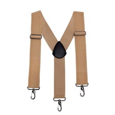 Khaki Men's Heavy Duty 2'' Wide Elastic Y-Back Work Suspenders for Men