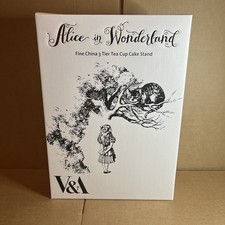Image of Alice In Wonderland 3 Tier Tea Cup Cake Stand Fine China Dessert Plates Display