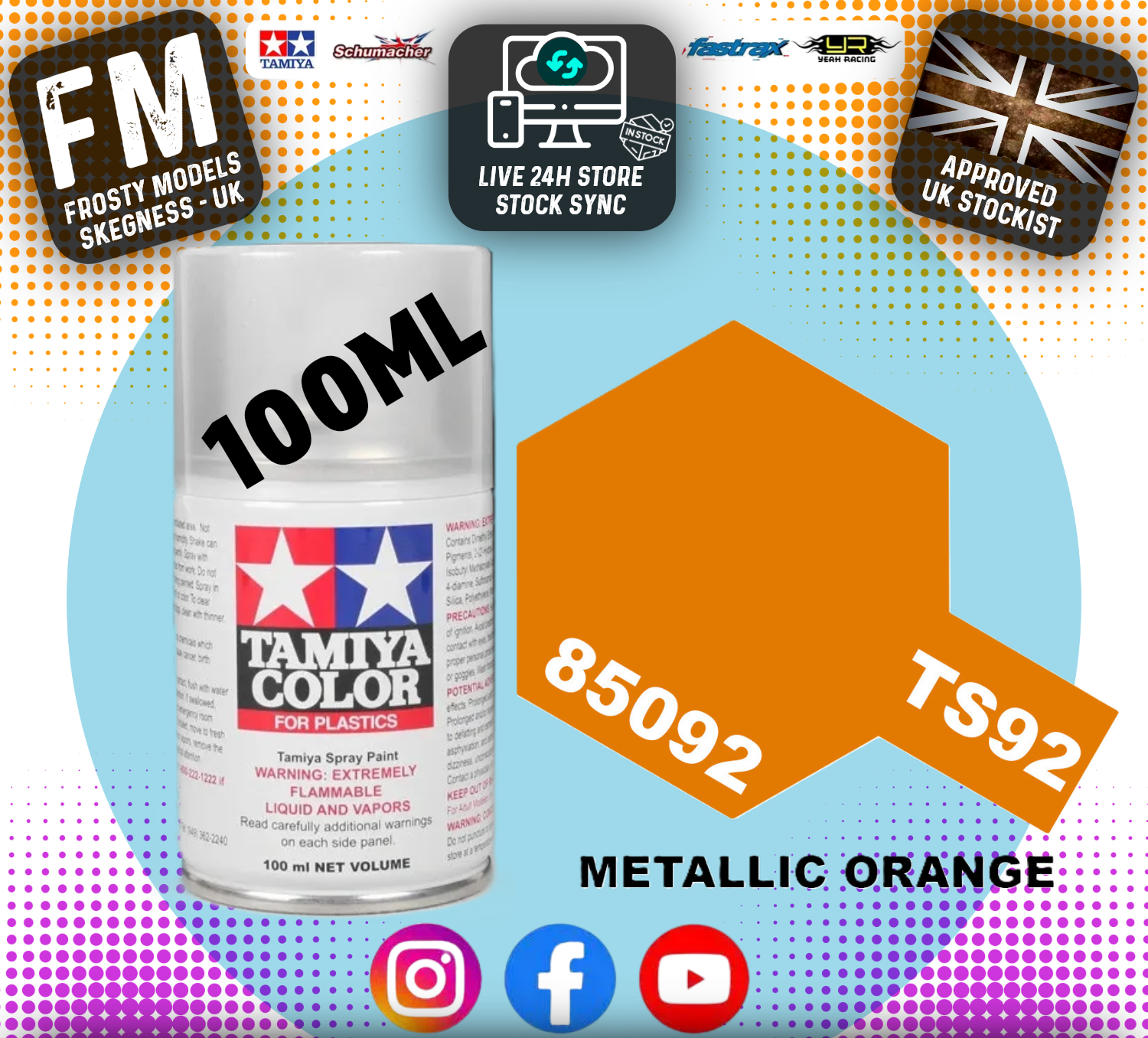 TAMIYA - TS SPRAY PAINT - Ts92 Metallic Orange