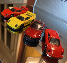 Hot Wheels Ferrari Dino, 12Cillindri, F40 Red Yellow MINT LOOSE LOT Of 4 Cars