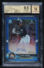 2018 Bowman Draft Chrome Pick Blue Refractor Osiris Johnson BGS 9.5 Auto 0a2