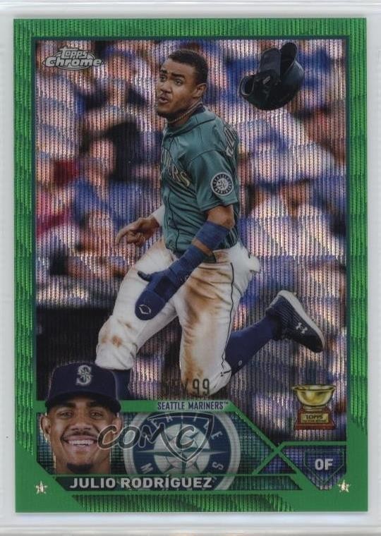 2023 Topps Chrome Green Wave Refractor /99 Julio Rodriguez Rodríguez #200 1v1