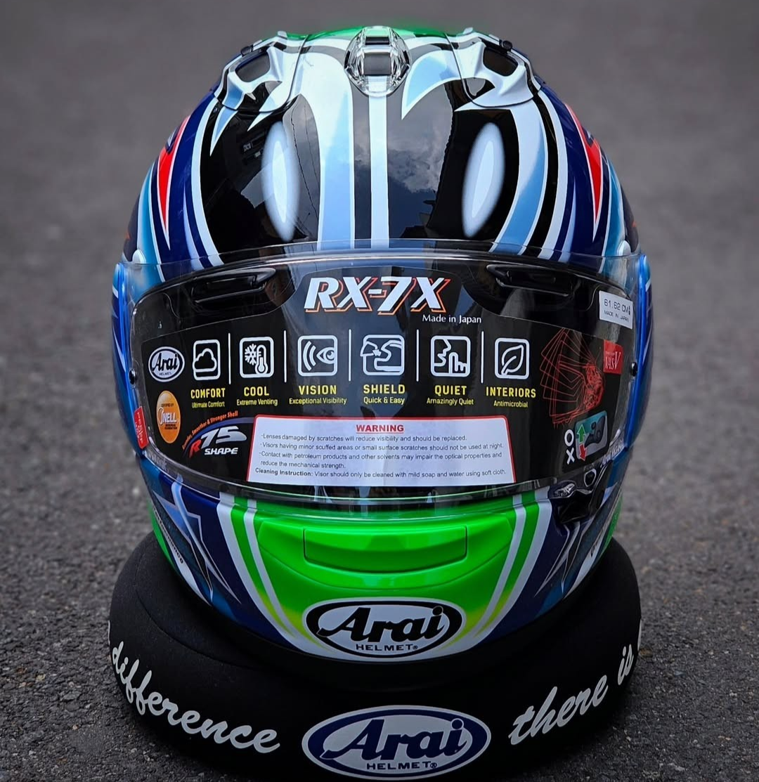 Arai Japan RX-7X Nakano Green 04 Limited Edition full face RX-7V