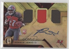 2018 Panini Gold Standard Rookie Jersey Triple 22/75 Ronald Jones II Auto c8n