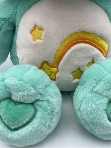 Make a wish Teal 20” jumbo carebear. 2002 Care Bear plush 26” - Picture 9 of 19