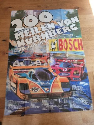 1985 Poster Norisring 200 Meilen von Nürnberg Deutsche Sportwagenmeisterschaft  