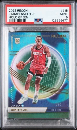 2022 Panini Recon Basketball Holo Green Jabari Smith Jr. #215 PSA 9
