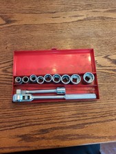 VINTAGE THORSEN - 1/2" Drive, 12 Point Socket Set - 10 Pieces Plus Orig. Case