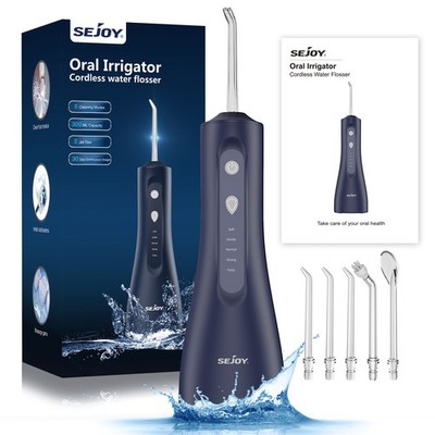 SEJOY Munddusche Zahnreiniger Kabellos Wasser Flosser Mit 5 Modi Oral Irrigator
