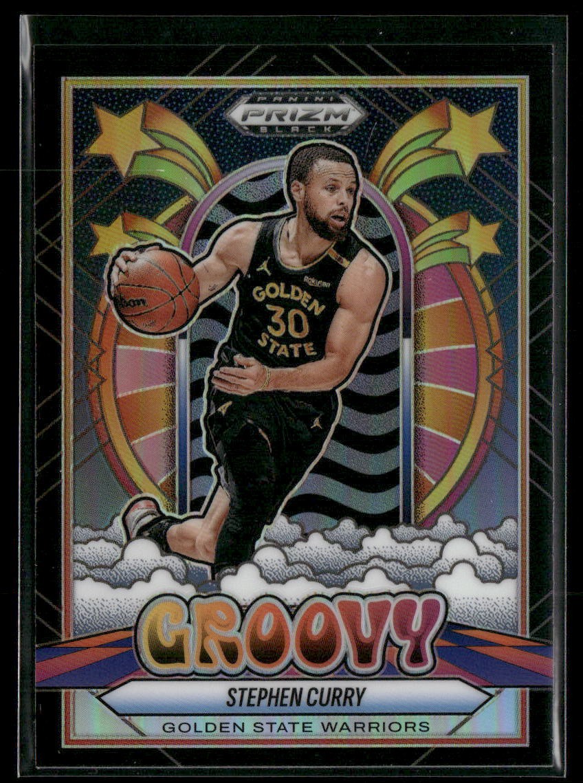 2024-25 Panini Prizm Black #6 Stephen Curry Groovy