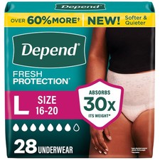 Large Adult Incontinence Underwear Women 28 Count Blush Maximum Dryness Underwea
