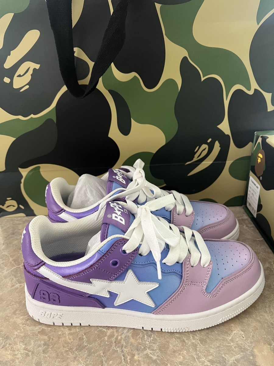 A Bathing Ape BAPE Sk8 Sta #1 Color Purple/Blue Size 6 Womens. OZX