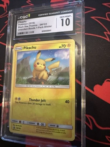 Pikachu SM183 Black Star Promo Unbroken Bonds CGC 10 Pokemon TCG Rare Gem Mint