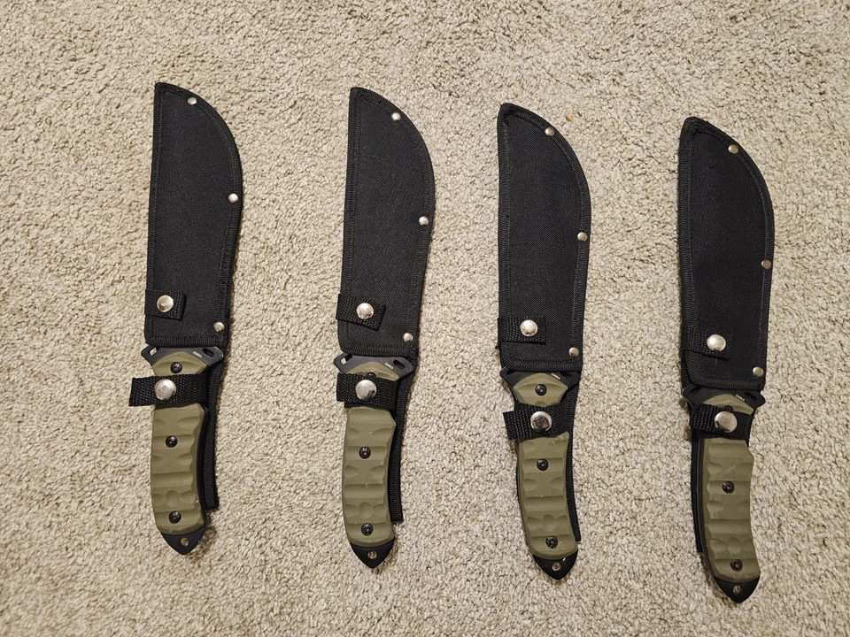 Dispatch Set Of 4 Bowie Knives, 13.5" Full Tang Hunting Knife, Ergonomic Grip - Image 3 of 4