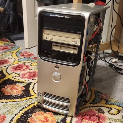 vintage janky Dell Dimension E521 Tower Desktop PC 8GB RAM ATHLON 64 X2 6000+ 