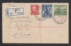 Australia 1947 Registered FDC Cover 150th Newcastle ST ARNAUD VIC Label Postmark