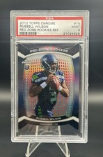Russell Wilson Rookie Card 2012 Topps Chrome Red Zone Refractor #14 PSA 9. rookie card picture