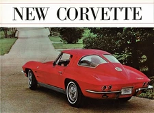1963 Chevrolet Corvette Sting Ray Split-Window Coupe Vintage Sales Brochure