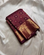 Designer Sari Bollywood Bridal Silk Saree Blouse South Indian Party Wear Saree