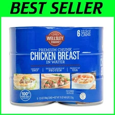 Versatile Premium Canned Chicken Breast in Water, 75 oz Total - Made in the USA