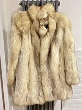 Pelliccia vera volpe bianca/avorio Made in Italy IT46 stimata