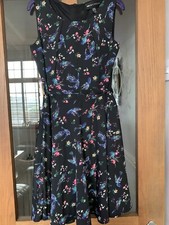MELA ❤️ LONDON BLACK FLORAL DRESS SIZE 8 XS