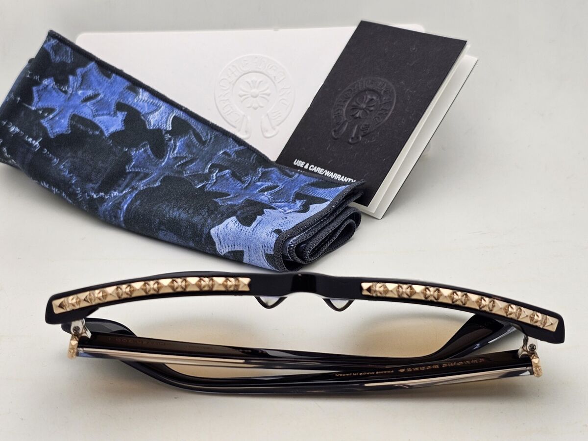 New Chrome Hearts GLITTER GOO I BK-STUD 53-19 Black New Chrome Hearts GLITTER GOO I BK-STUD 53-19 Black