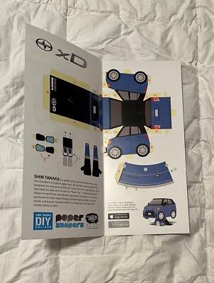 Scion xD Paper Shaper – Shin Tanaka DIY Collabo – Paper Toy – Blue