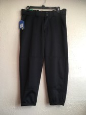 NWT W BY WORTH Sz LARGE Also Fit MEDIUM Women SPORT Athletic BLACK Cropped PANTS