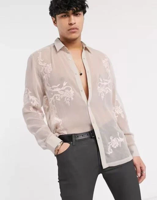 Spring Style Small Shirt Heavy Embroidery White Slightly