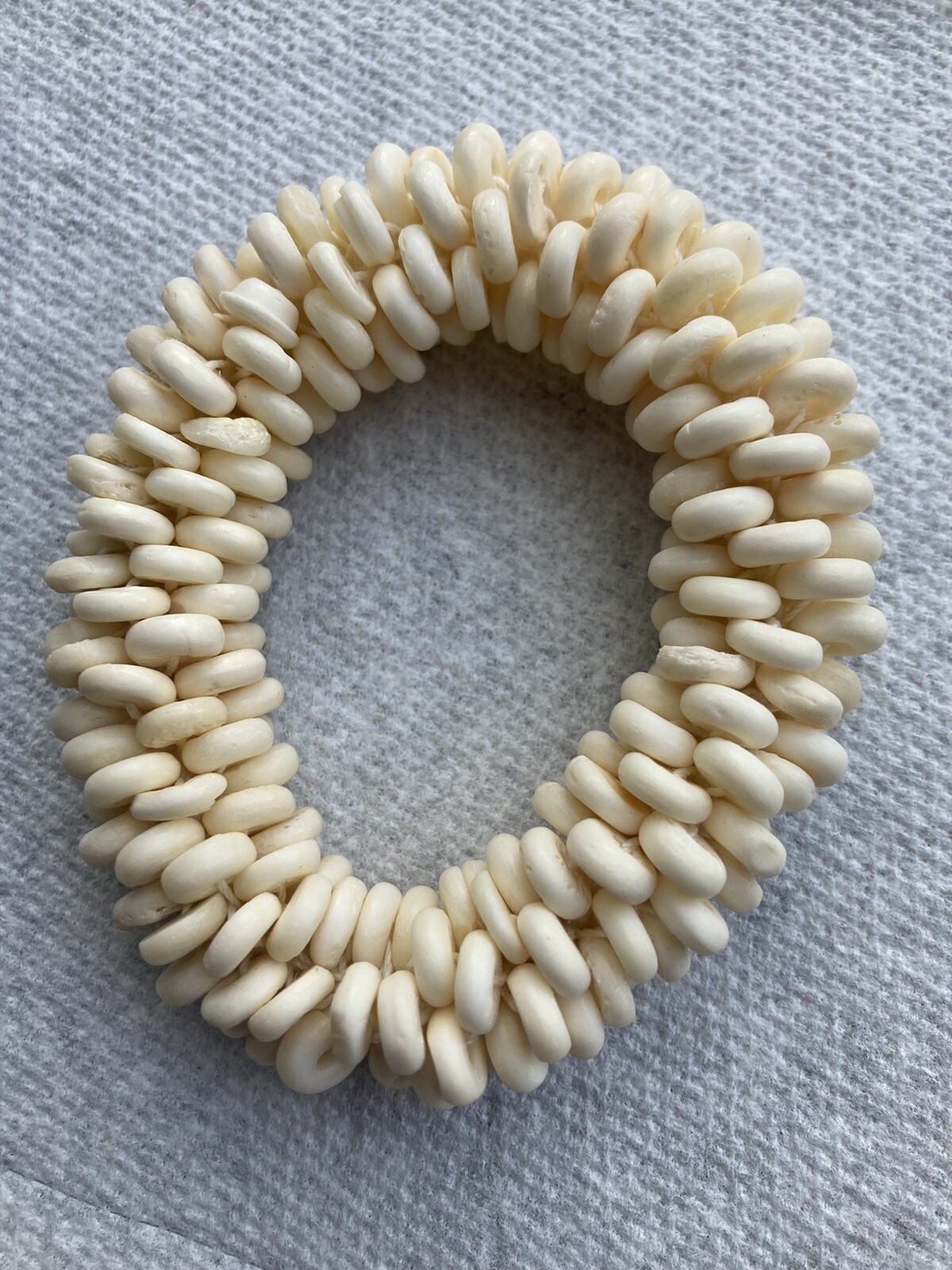 African Bone Bead Bracelet Multi Layer Circular B… - image 1