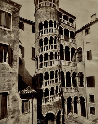 ITALIEN, VENEDIG UM 1880 Treppe des Palastes MINELLI