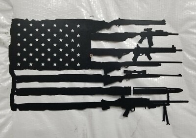 Second Amendment American Flag Metal Wall Art