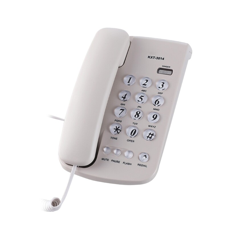 Corded Phone with Big Button Desk Landline Phone for Elderly Hands Free