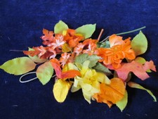 Vintage Millinery Flower Collection Yellow Orange Green 1-3" German H2581