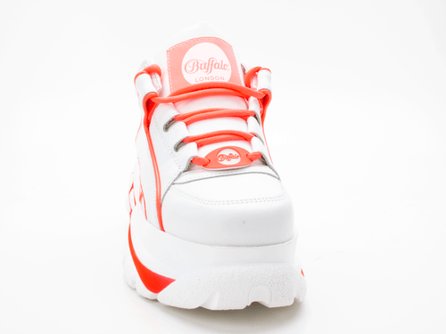 Buffalo Classic Low 1533089 Damen Sneaker Schuhe weiß-orange - Picture 2 of 6