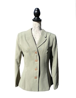NWT VINTAGE MYSTIC Sage Button Down Blazer Jacket Size M