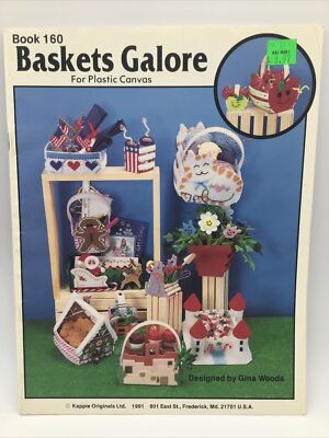 Vintage(1991) Kappie Originals Baskets Galore For Plastic Canvas Book # 160