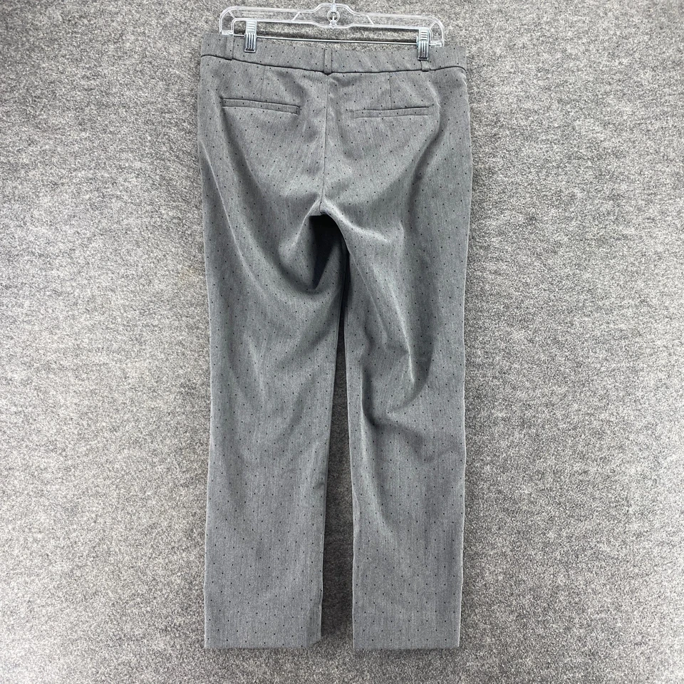 Pantalones de vestir Banana Republic para mujer 6 grises a lunares tiro medio frente plano Ryan Foto 2 de 4
