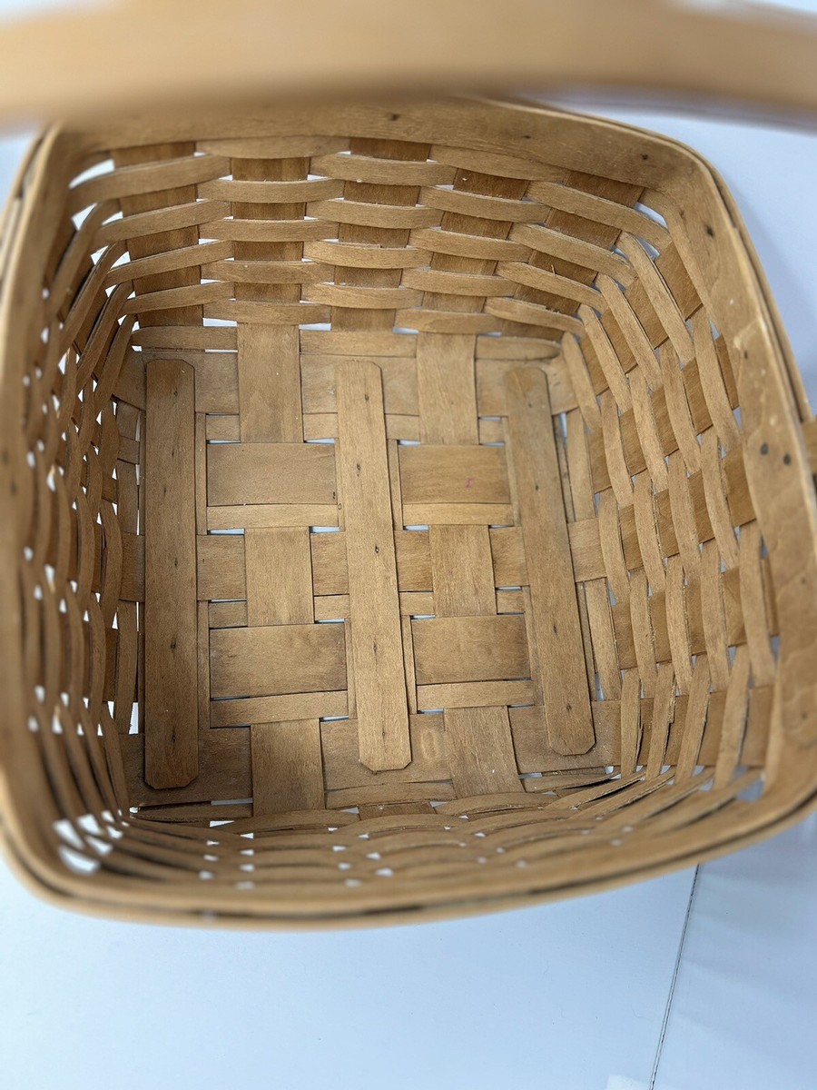 Vintage 1987 Longaberger Pie/Picnic Basket W/Riser 12.5” X